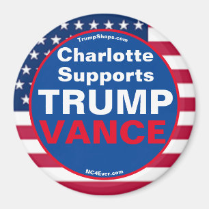 Íman Charlotte apóia o Frigorífico da VANCE da TRUMP
