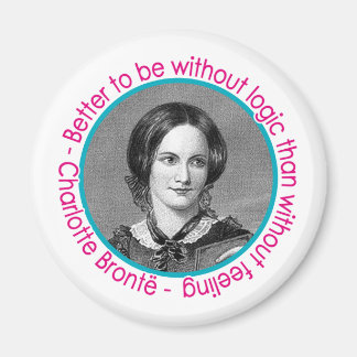 Íman Charlotte Bronte Retrato Com Citação