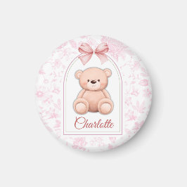 Íman Charlotte | Design de Enfermeiro de Urso Rosa Pers