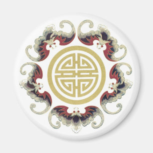 Íman Charme Chinês de Longevidade Sortudo