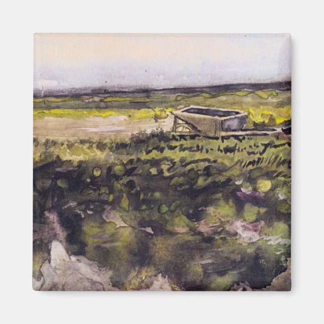 Íman Charneca com Carrinho de Mão por Vincent van Gogh (Frente)