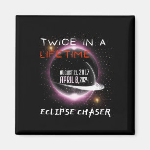 Íman Chaser Solar Eclipse 2024 Duas Vezes Engraçada Em 