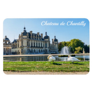 Íman Chateau de Chantilly, fonte e dois cisnes