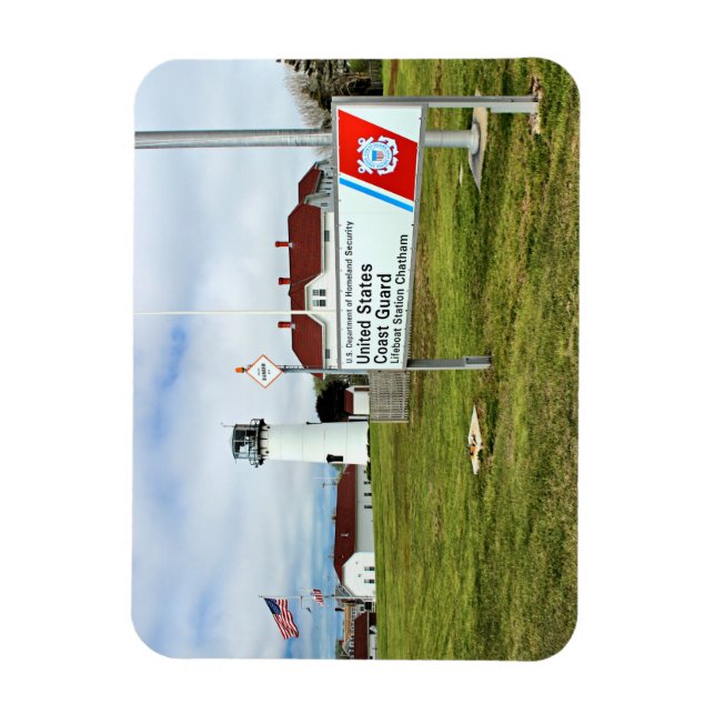 Íman Chatham Lighthouse, Cabo Cod Massachusetts Magnet (Vertical)