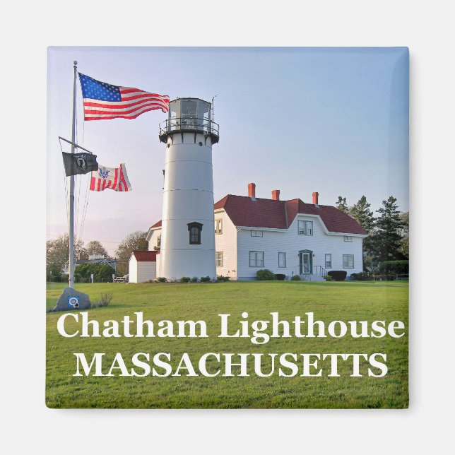 Íman Chatham Lighthouse, Massachusetts Magnet (Frente)