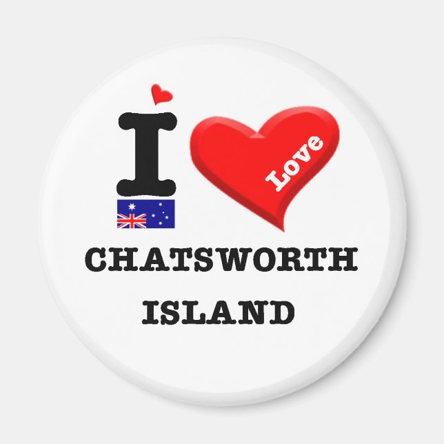 Íman CHATSWORTH ISLAND - I Love (Frente)