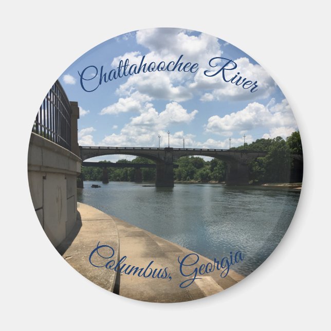 Íman Chattahoochee River Columbus, Georgia Magnet (Frente)