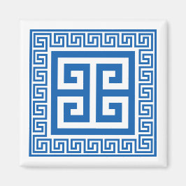 Íman Chave Grega Azul E Magneta Branca