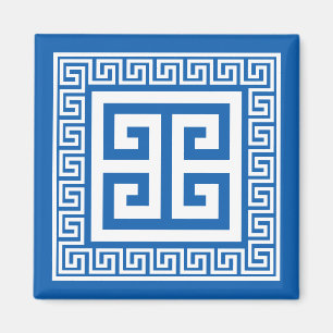 Íman Chave Grega, Branco E Azul