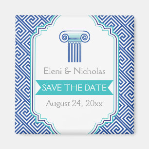 Íman Chave grega & economias azuis do casamento da