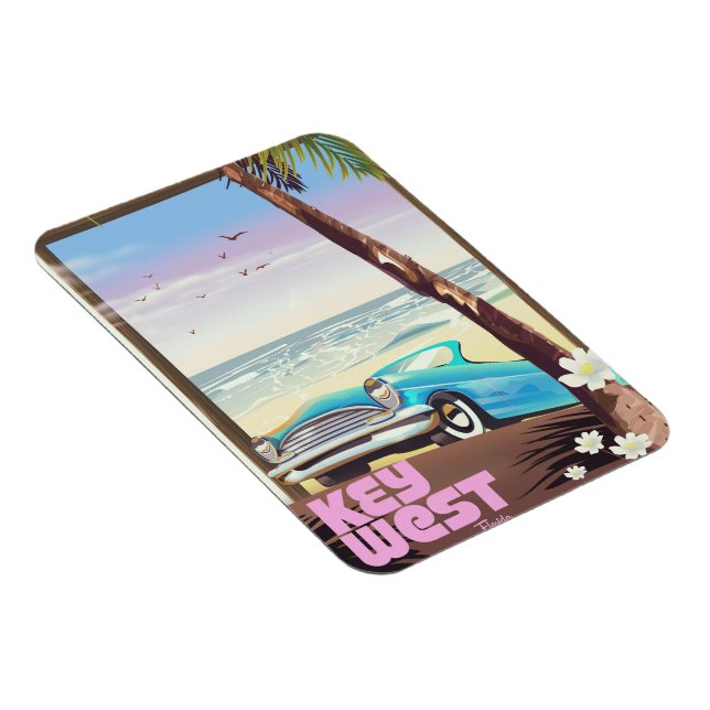 Íman chave oeste da florida viagens vintage (Lado Direito)