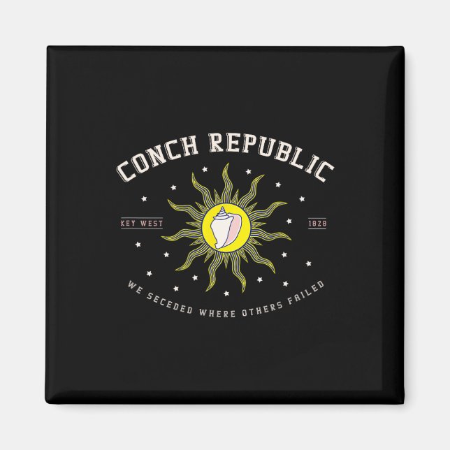 Íman Chave República Conch West Flórida Presente de Pes (Frente)