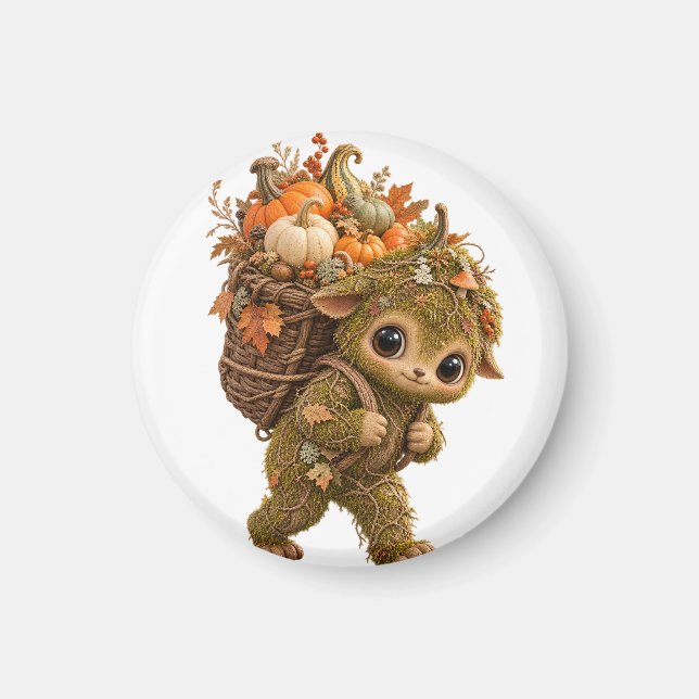 Íman Chaveiro de Abóbora Duende de Musgo (Frente)
