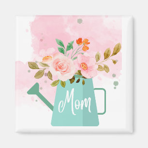 Íman Chaveiro dia de as mães com água e flores