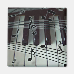 Íman Chaves do piano e notas da música