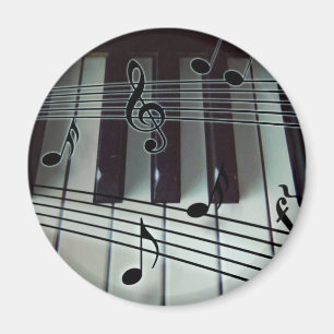 Íman Chaves do piano e notas da música