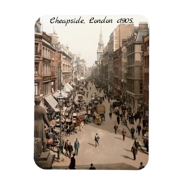 Íman Cheapside c1905, cena da rua de Londres (Vertical)
