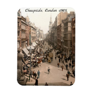 Íman Cheapside, cena da rua de Londres c1905