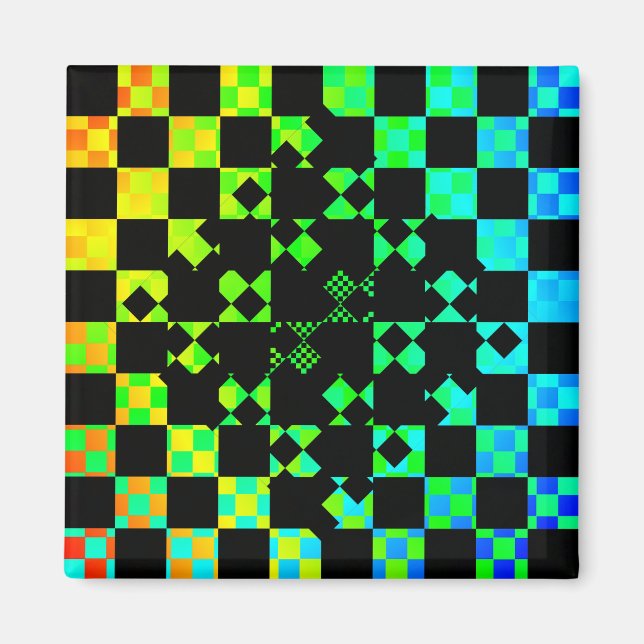 Íman Checkered Twist por Kenneth Yoncich (Frente)