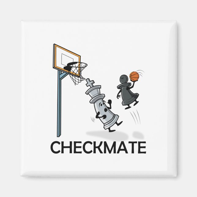 Íman Checkmat Do Chess Player Chessboxe E Do Sketll Lov (Frente)