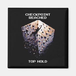 Íman Checkpoint Atingido – Pixel Art de Escalada Top Ho