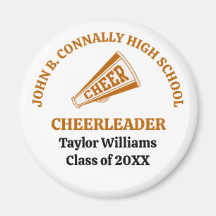 Íman Cheerleader do Orange High School Personalizado