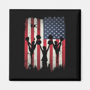 Íman Cheerleaders EUA Bandeira Americana 4 De Julho Che