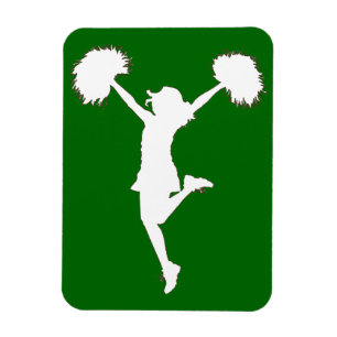 Íman Cheerleading customizável do cheerleader do fundo