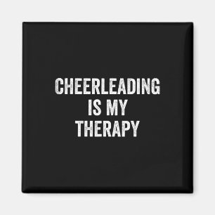 Íman Cheerleading É Minha Terapia Frase Engraçada Cheer