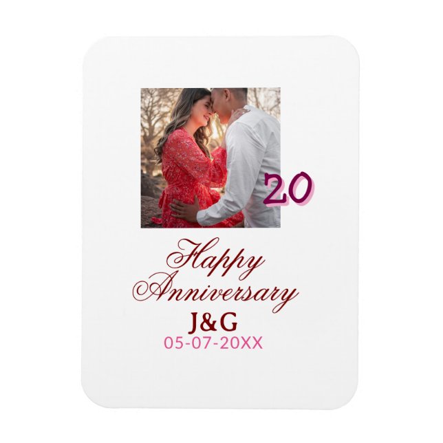 Íman Cheers to 20 Years happy anniversary add photo dat (Vertical)