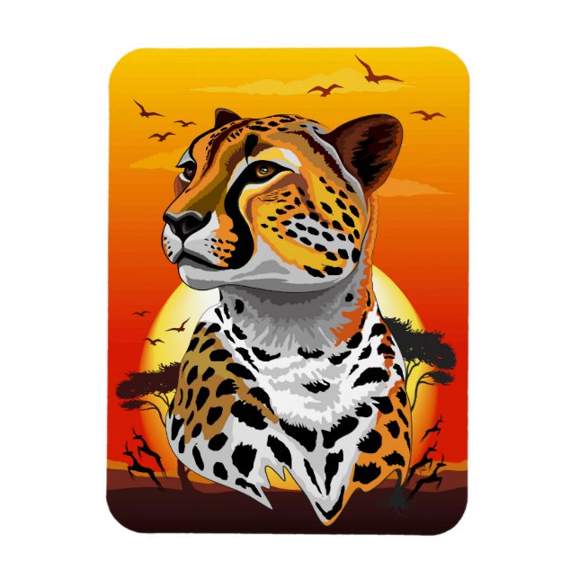 Íman Cheetah African Feline Wild Animal (Vertical)