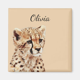 Íman Cheetah Face Personalizada