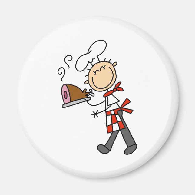Íman Chef com Ímãs de Presunto Assado (Frente)