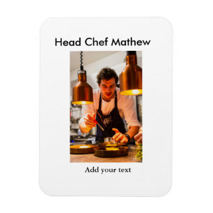 Íman Chef cozinheiro adiciona nome SMS homens padaria d