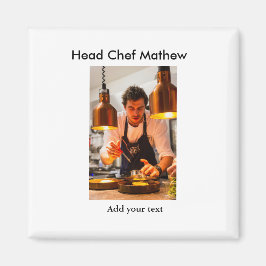 Íman Chef cozinheiro adiciona nome SMS homens padaria d