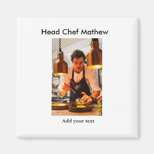 Íman Chef cozinheiro adiciona nome SMS homens padaria d
