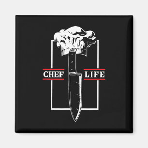 Íman Chef Cozinheiro Vida Faca Restaurante Culinária Co