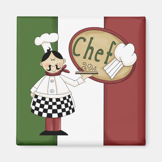 Íman Chef de Comida italiano (Frente)