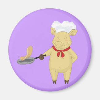Íman Chef de Porcos Invertendo Pancake