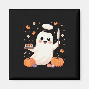 Íman Chef Fantasma Com Dia de as Bruxas engraçado Sushi