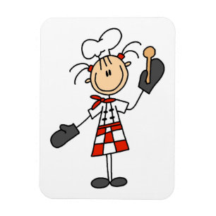 Íman Chef Feminina Com Luvas e Colher de Pau