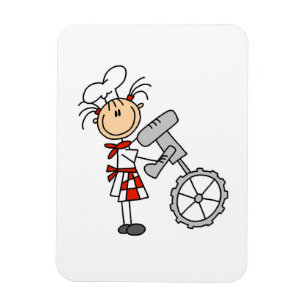 Íman Chef Feminina Usando Batedeira