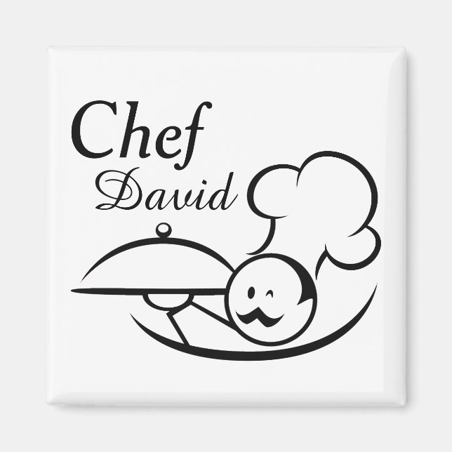 Íman Chef Ilustrado Personalizado (Frente)