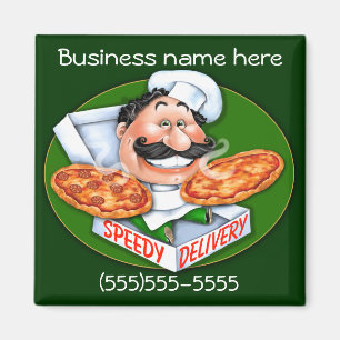 Íman chefe de pizzaria de entrega rápida