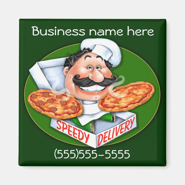 Íman chefe de pizzaria de entrega rápida (Frente)