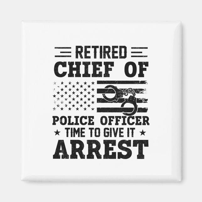 Íman Chefe De Polícia Aposentado - Engraçado Americano (Frente)