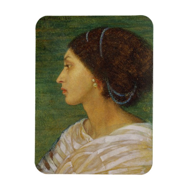 Íman Chefe de uma Mulher Mulatto, 1861 (óleo no papel c (Vertical)
