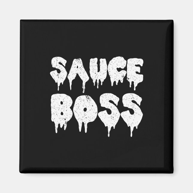 Íman Chefe Molho Chefe Bbq Cozinheiro Comida Humor  (Frente)