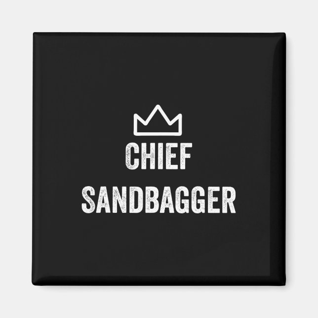 Íman Chefe Sandbagger Gift Para Golf Meme Bjj Chess San (Frente)