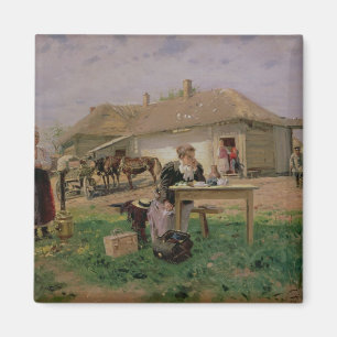 Íman Chegada de uma senhora da escola no